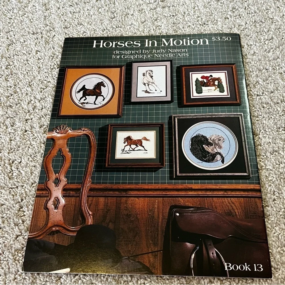Horses Ponies Stallion Sporting Masters Needlework Chart Jumper Runner Lot 4x
